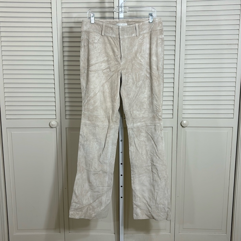 NWT Vintage Banana Republic Suede Bootcut Pants Size 10 - Picture 1 of 11